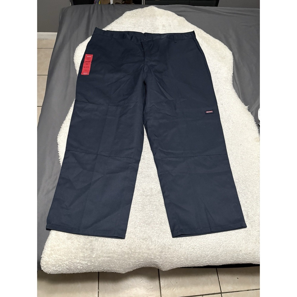 NWT Dickies Mens Double Knee Work Pants 48x30 Dark Navy Loose Fit Big & Tall